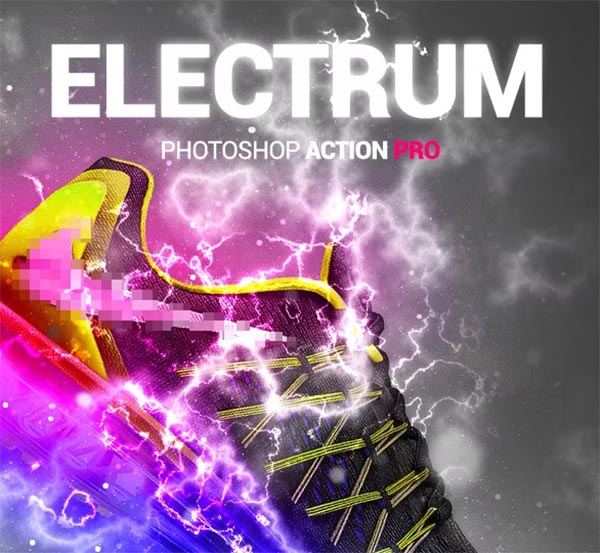 Electric Lightning Electrum Photoshop Action