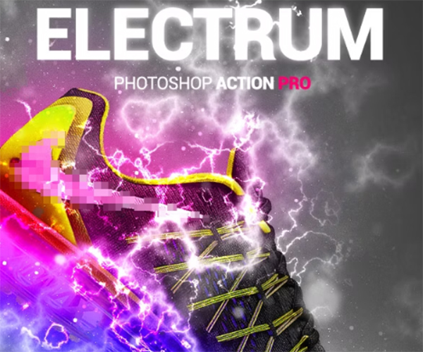 Electric Lightning Electrum Photoshop Action