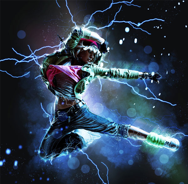 Electrical Power Photoshop Action