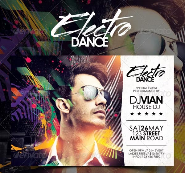 Electro Dance Flyer Template