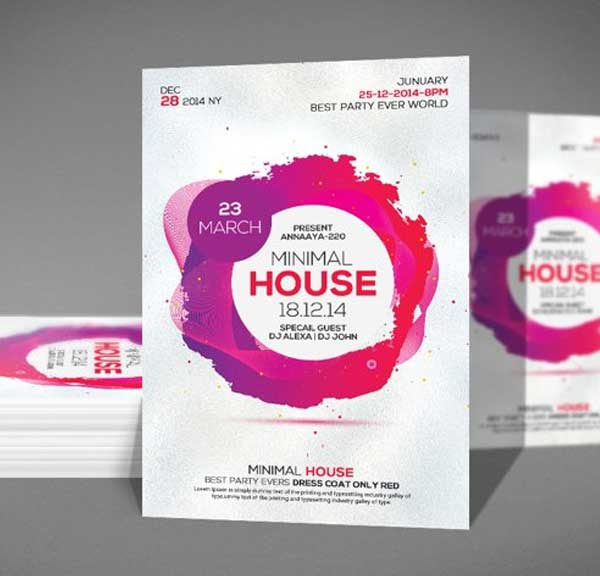 Electro Minimal House Party Flyer Template