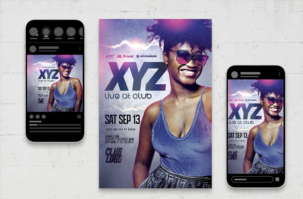Electronic Music DJ Flyer Template