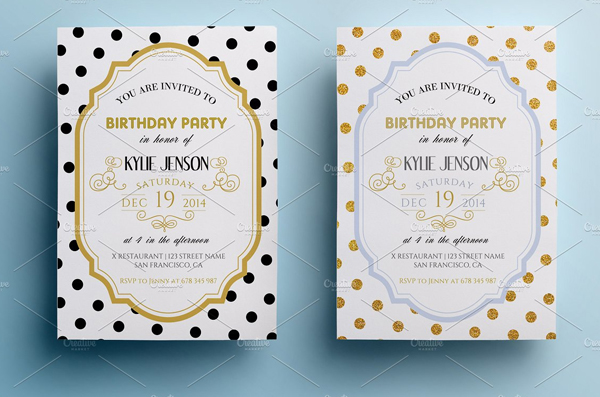 Elegant Birthday Party Invitation