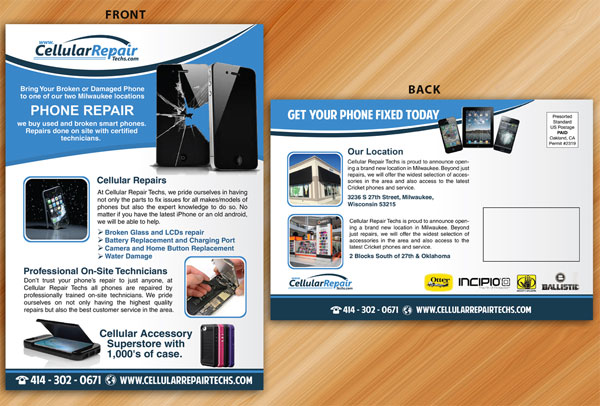 Elegant Broken Cell Phone Brochure Design
