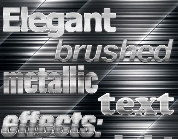 Elegant Brushed Metal PSD Text Effects