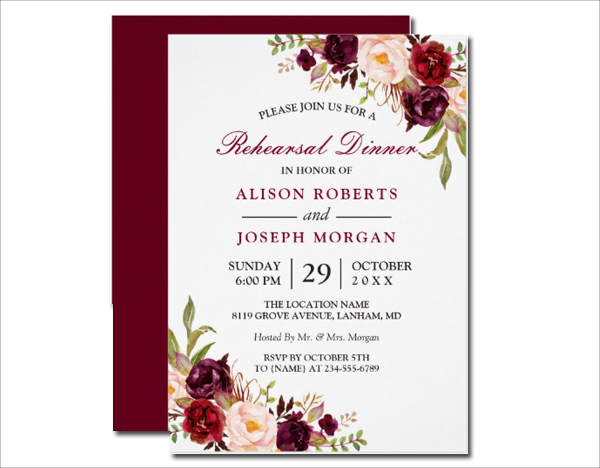 26+ Rehearsal Dinner Invitation Designs | Free Premium Templates