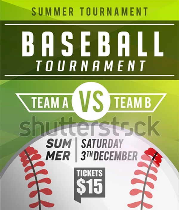 Elegant Green Baseball Flyer