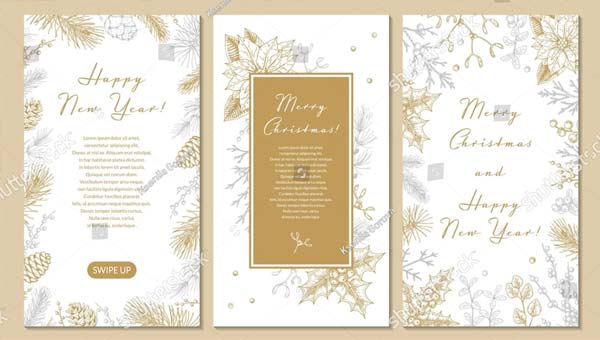Elegant Holiday Christmas Newsletter Templates