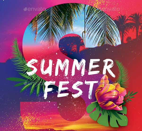 Elegant Summer Fest Flyer Template