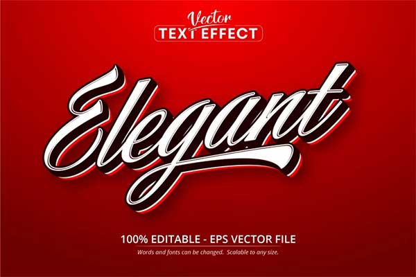 Elegant Text Minimalistic Style Editable Text Effect