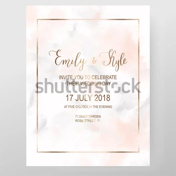 Elegant Wedding Invitation Card Template
