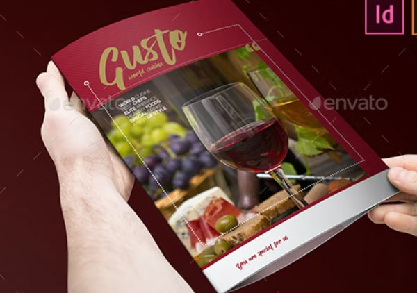 Elegant Wine List Brochure