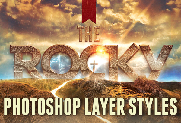 Embossed Rock Photoshop Layer Styles