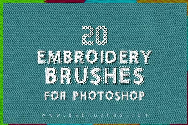 Embroidery Brushes Photoshop Template
