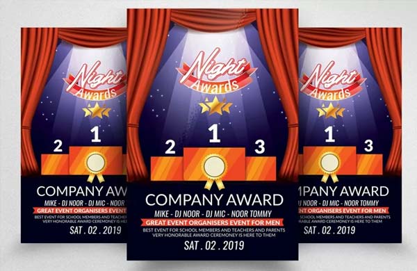Employee Award Night Flyer Editable Template