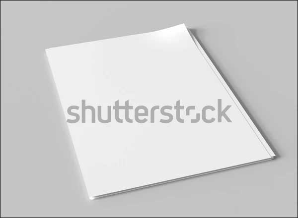 Empty Sheets of Paper Mockup Template