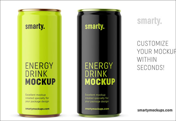 Energy Drink Mockup Template