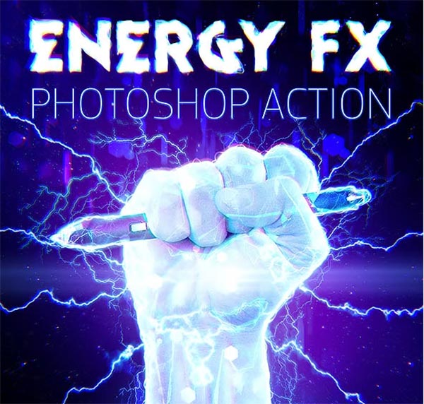Energy FX - Electricity Photoshop Action