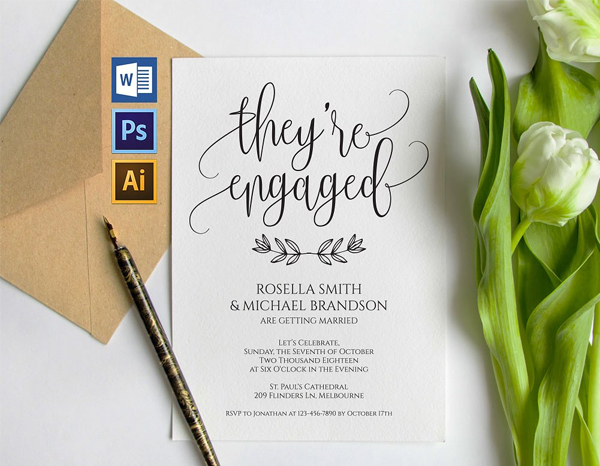 Engagement Party Dinner Invitation