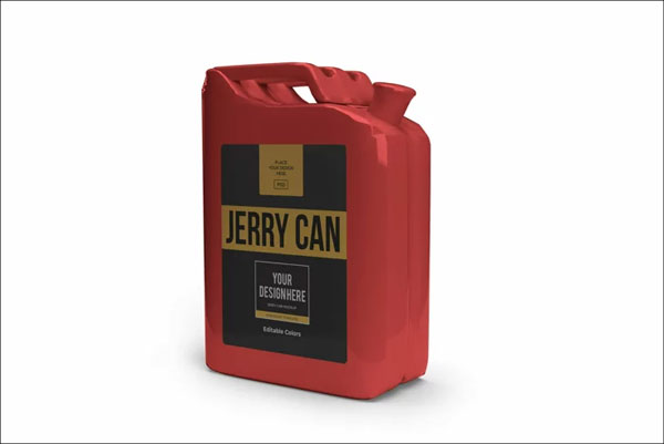Engine Oil Jerry Can 3D Mockup