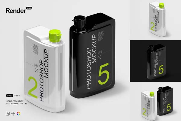 Engine Oil Jerry Can Mockup