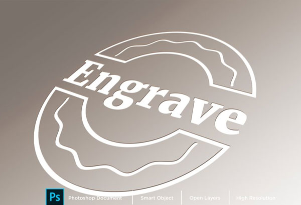 Engrave Text Effect Design Photoshop