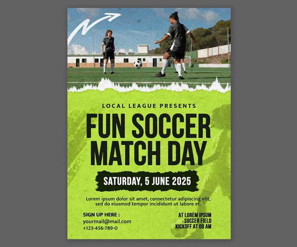 Euro Soccer Event Free Flyer Template