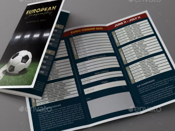 European Soccer Championship Trifold Brochure