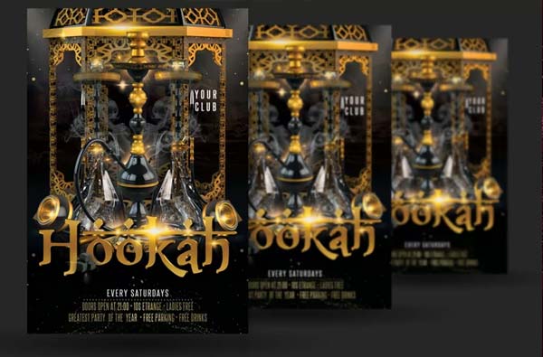 Evening Hookah Relaxation Flyer Premium Template