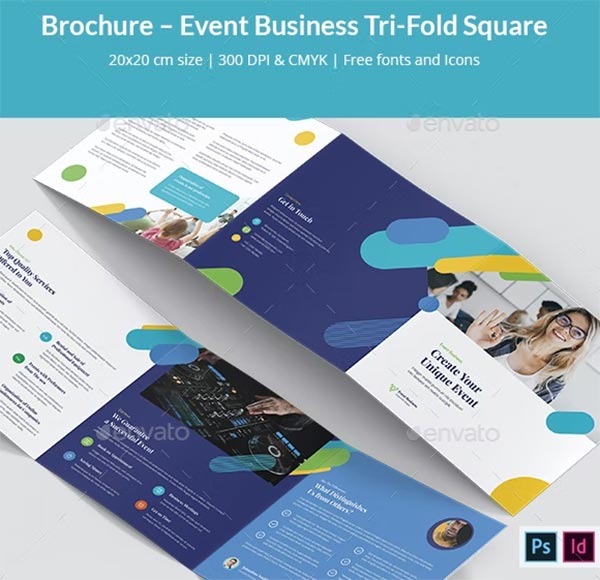 Event Business Tri-Fold Square
