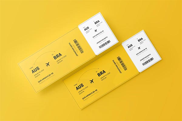 Event Ticket Design Mockup Templates
