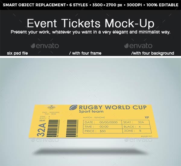 Event Ticket Mockup Designs
