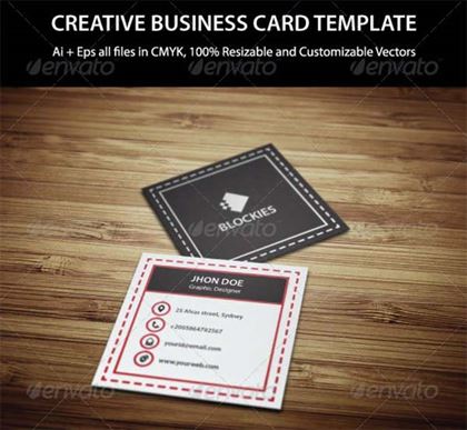 Exclusive Square Business Card Template