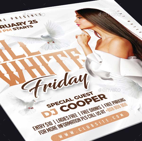 Exclusive White Party Flyer Design Download