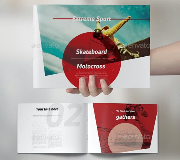 Extreme Sport Landscape Brochure Template