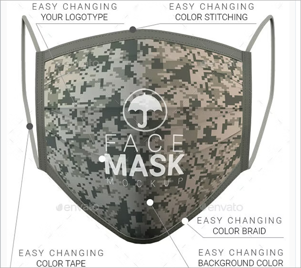 Face Mask Branding Mockup
