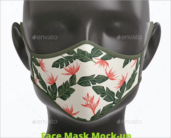 Face Mask Mockup Template