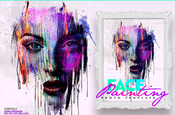 Face Painting Photo Template