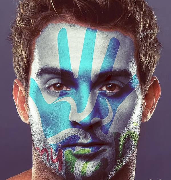 Face Painting Photoshop Action Template