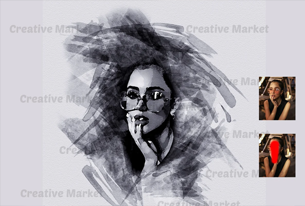 Face Portrait Photoshop Action Template