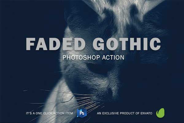 Faded Gothic Photoshop Action