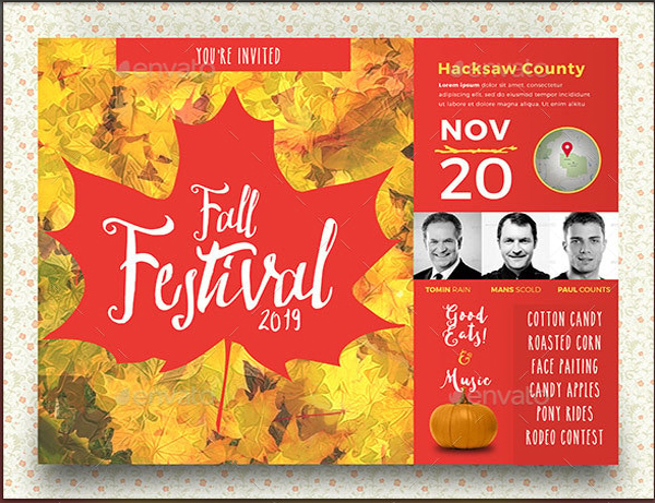 Fall Festival Holiday Flyer Template