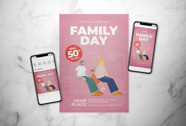 Family Day Flyer Set