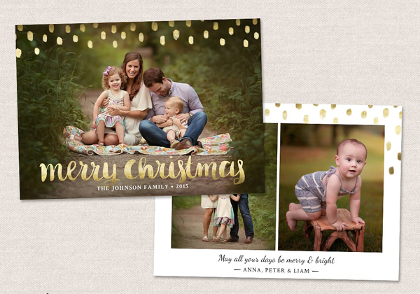 Family Merry Christmas Card Template