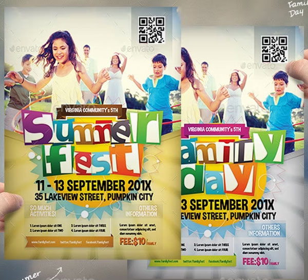 Family Summer Fest Flyer Template