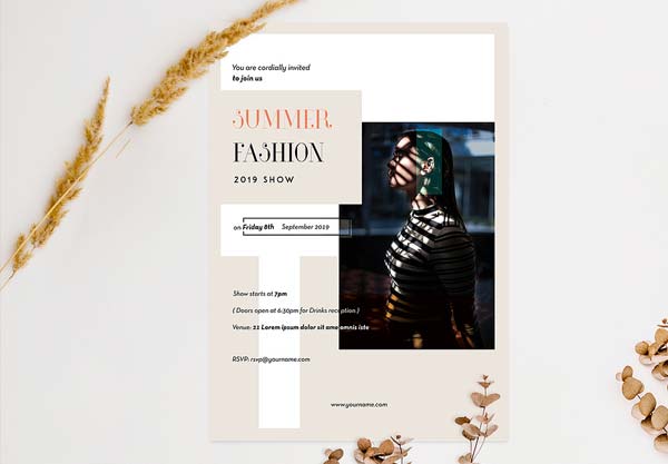 Fashion Event Flyer Free PSD