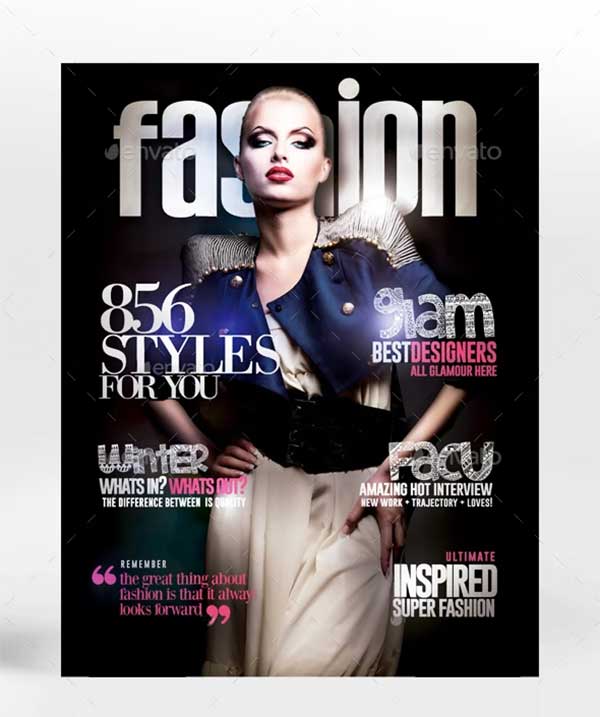 Fashion Magazine Cover Flyer Template