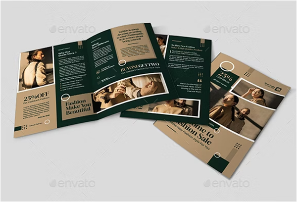 Fashion Sale Bifold Brochure Template