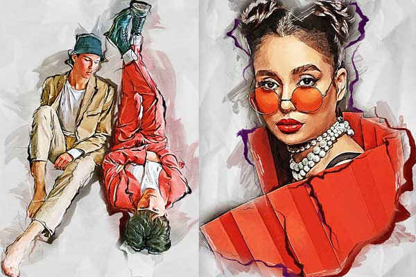 Fashion Sketch Photoshop Actions