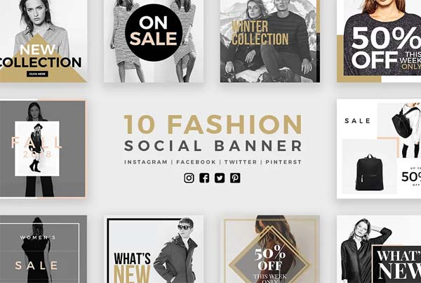 Fashion Social Media Banners Pack